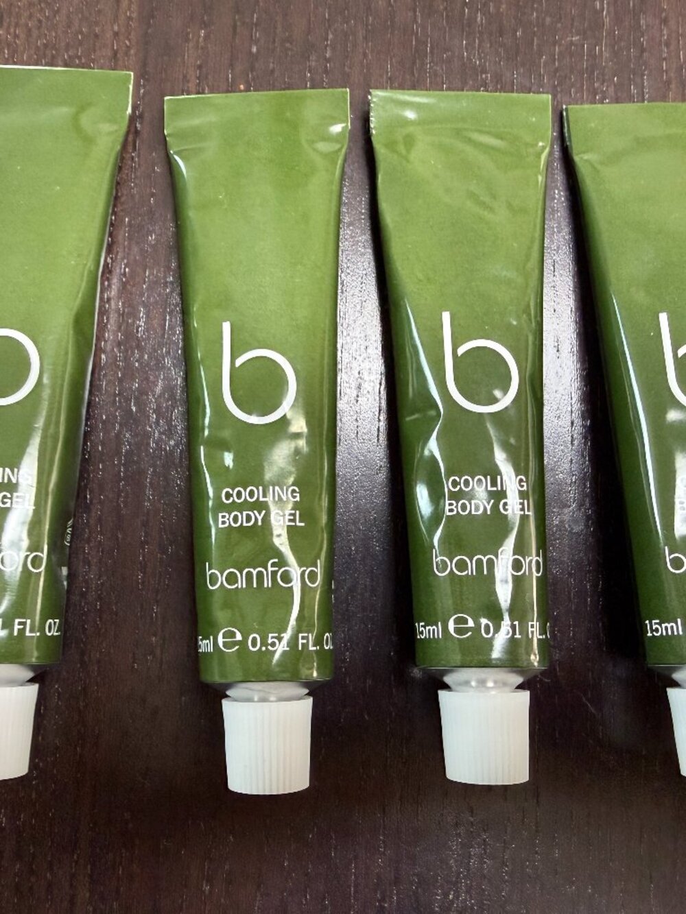 Brand New Unused Unopened Bamford Cooling Body Gel 15ml x 4